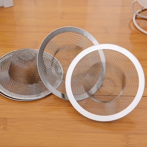 HEIBTENY 5 cm Edelstahl Badezimmer Dusche Haarfilter Fänger Abfluss Abdeckung Küche Waschbecken Stecker Sieb Loch Abdeckung(5cm)