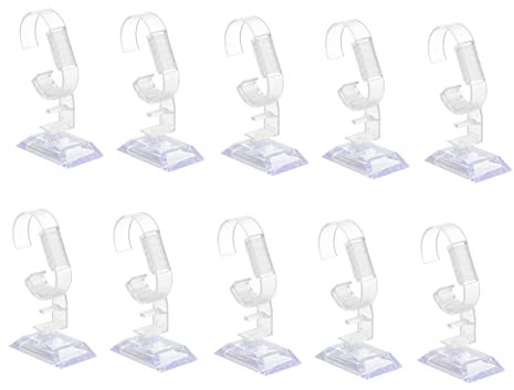 VALICLUD 10stücke Kunststoff Uhrenständer C-ring-präsentationsständer Für Uhrenarmbandhalter Stehender Display-rack Zum Aufbewahren Und Präsentieren Von Armbändern Und Uhren