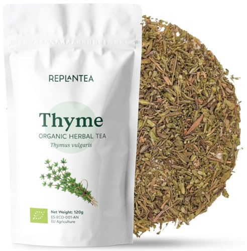 Thyme Tea Loose Organic 120g (60 Cups) | Organic Dried Thyme Leaves, 100% Pure and Natural REPLANTEA