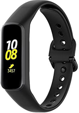Armband Kompatibel mit Samsung Galaxy Fit 2, Silikon Ersatzarmband für Samsung Fit 2 SM-R220 (Schwarz)