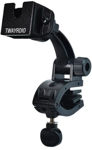 TWAYRDIO Supporto da tavolo per radio palmare, microfono altoparlante e microfono CB, 3 in 1, staffa di supporto ad angolo regolabile multiuso per Motorola BaoFeng Retevis Yaesu HT radio bidirezionali