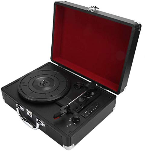 Reproductor de vinilo vintage, tocadiscos portátil para discos de vinilo de 7/10/12 pulgadas, USB/memoria, fonógrafo, gramófono