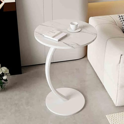Xalteafe Table d'appoint en Forme de C,Table Bouts de Canapé en Forme de c,Table Plateau en Forme de C,Table d'appoint étroite en Forme de C,économiser de l'espace,pour canapé,LIT,Baignoire