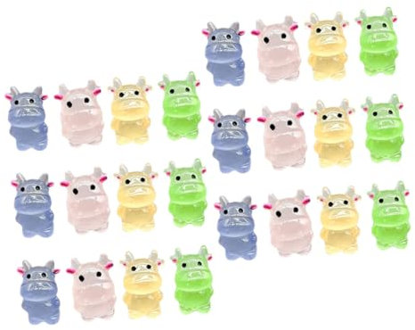Résine Figurines Lumineuses 50 Miniatures de Vache pour Micro-paysage