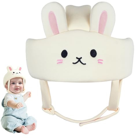 Uposao Casque de Sécurité Bébé, Casque Protection Bebe Protection Tête Réglable, Coton Respirant Anti-Choc 0 à 3 Ans pour Enfant Garçon Fille Apprendre à Ramper et à Marcher