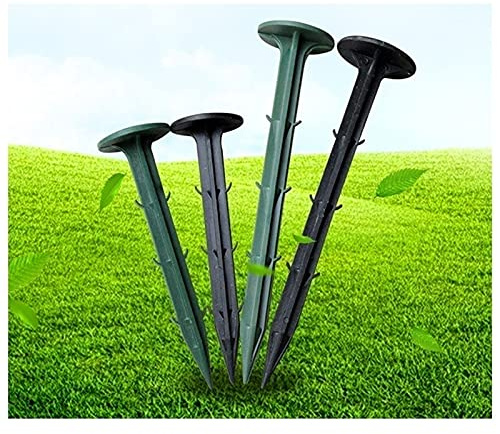 100 Pcs Sardines Piquet Piquet de Fixation pour Toile de Paillage Tente Jardin en Plastique Bordure pour Geotextile Anti Repousse Bache Mauvaise Herbe Agrafes Paillage (Color : Black Size :