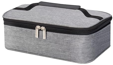 Jortmrd Bolsa Térmica Porta Alimentos 3L Portatil, Nevera Pequeña Portatil Material Impermeable Nevera Pequeña Portatil Fácil Limpieza, Bolsa Termica Comida Trabajo Para Trabajo, Oficina (Gris)