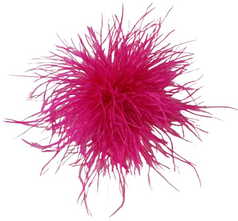 WANYI Federn Brosche Damen Fluffy Weich Federbrosche Ansteckblume mit Broschennadel Clip Boho Stil Broschen Clips für Kleidung, Rock, Hochzeit Party(02)