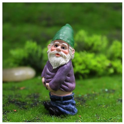 BrightGlow Gartenzwerge Gartendeko Miniatur-Gartenzwerg-Set Garten Figuren aus Resin Betrunkener Gartenfigur Ersonalisierte Gartendekoration Lustig Zuhause Dekoration #1（1 Stück）