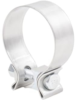 Fascetta di Scarico,Morsetto per Fascia di Scarico 2.0 2.25 2.5 2.75'' 3.0 304 Morsetto di testa a fascia stretta Morsetto di tenuta for scarico Manicotto di scarico(2INCH)