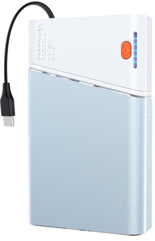 Caricatore portatile 20000mAh, 22.5W PD 3.0+QC 4.0 Super Fast Charging Power Bank, Cooler Aerospaziale Metal Case per iPhone 17 16 15 14, 13 Android iPad Samsung Google Tablet & More, Travel Essential