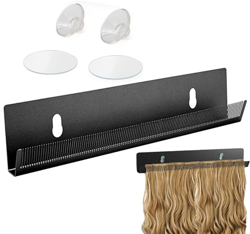 Hair Extension Holder - Wall Mounted Hair Hanger, Metal Hairs Rack for Washing, Coloring and Blow-Drying of Weft, Clip-In, Tape-In Extensions