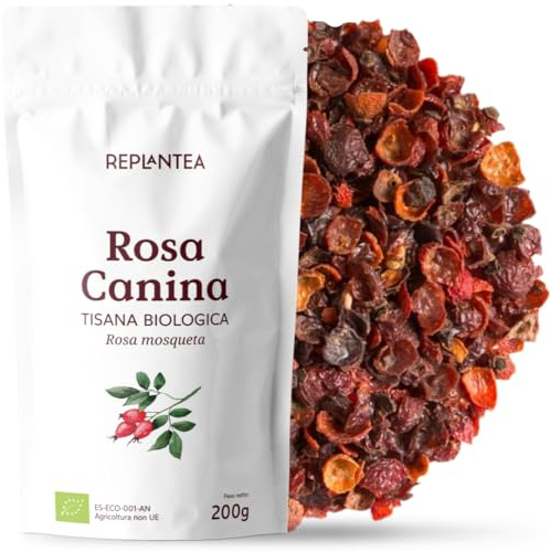 Infuso di Rosa Canina Biologico (200g) | Tisana di Cinorrodi BIO, Fonte Naturale di Vitamina C per Difese Immunitarie e Pelle, 100% Frutti Sfusi, Senza Caffeina
