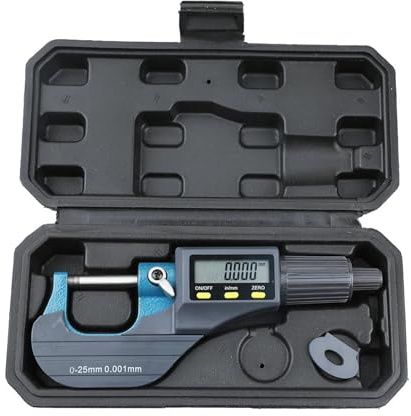 Micrómetro electrónico exterior con punta de carburo, calibre de 0 a 25 mm (0,001 mm) Para múltiples escenarios