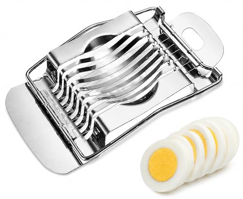 BML Stainless Steel Egg Slicer Egg Cutter for Boiled Eggs Mushroom Strawberry Kiwi and Soft Fruit Multipurpose Kitchen Slicing Tool