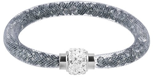 Mianova Damen Armband Armreif Stardust mit Kristallen Glitzerkugel und Magnetverschluß