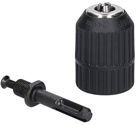 2-13MM Keyless Drill Chuck Adapter, 3-Jaw Drill Chuck 1/2-20 UNF Mount with Strong Grip with Detachable Quick-Change Adapter Quickly Convert SDS Drills into Drill Drivers