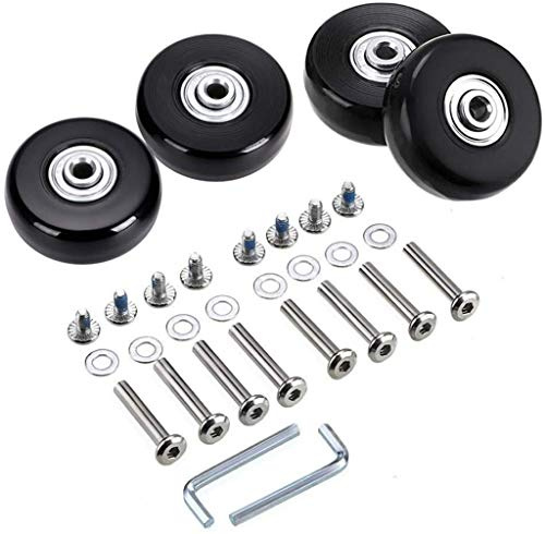 60MM Gepäck Koffer & Trolleys Räder Ersatz Rollen für Koffer Gummi Rollen Ersatzrädern Ersatz Wheels Rad für Trolley Samsonite Hartschalenkoffer Rollen mit kugellager Ersatzteile Reparatur Set