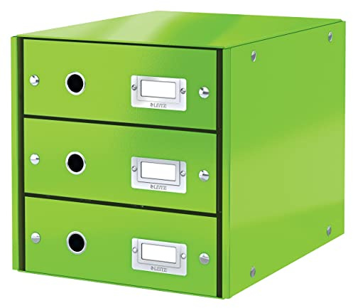 Leitz WOW Click And Store Skrivbordsbyrå, 3 Lådor, Grön, 60480054