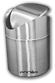 ENDOS PAPELERA PEQUEÑA 1,25L ACERO INOXIDABLE TAPA BASCULANTE