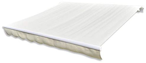 Tidyard Markisenbespannung Sonnenschutz Markisenstoff Markisentuch Markise Canvas Sonnenblumen Creme 4 x 3 m (ohne Rahmen)