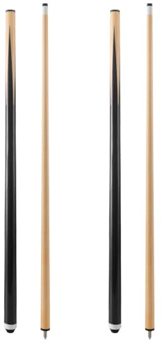 Genubi Industry Queue de billard de 122 cm/Queue de billard en bois dur, Queue de billard en 2 pièces pour bar à domicile, Lot de 2
