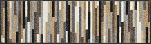 Wash+Dry Tapis de Sol, Mikado Stripes Nature 35x120cm, intérieur et extérieur, Lavable