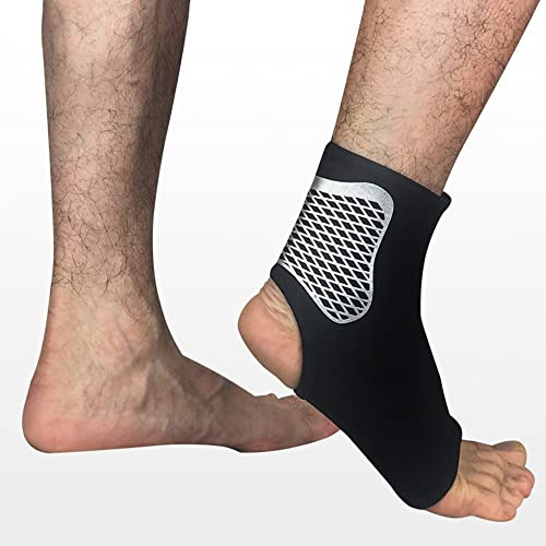 LTLCLZ 1Pcs Soporte De Tobillo Proteger Correa De Compresión De Abrazadera Achille Tendón Tendón Esguemor Protectores De Pie De Pie Corriendo Banda Deportiva Banda De Acondicionamiento,Negro,S