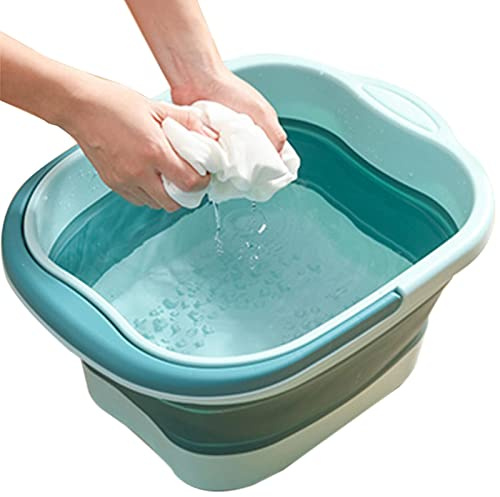 appoo Bain Pieds Pliable | Bassin Bain Pieds avec Masseur Pieds et poignée | Bassin Spa pour Le trempage du soulagement du Stress Seau Massage des Pieds Pliable Portable Spa