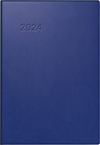 BRUNNEN Wochenkalender Modell 723 2024 2 Seiten = 1 Woche Blattgröße 7,6 x 11,2 cm dunkelblau