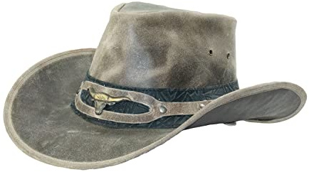 Black Jungle Ontario Outdoor Western Lederhut Australien Cowboy Lederhüte Reiterhut Unisex