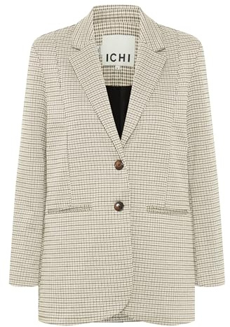 ICHI IHKATE Cameleon Oversize BL Blazer d'affaires décontracté, 130907/Sandshell, S Femme