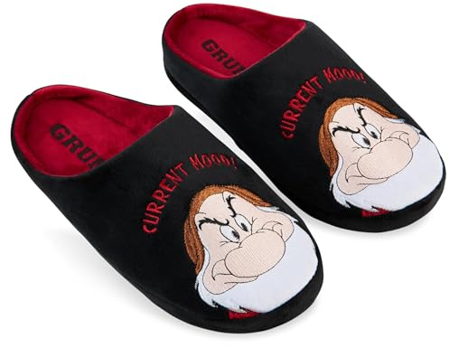 Disney Zapatillas Hombre Casa - Grumpy y Baby Yoda Pantuflas Hombre, Suela Antideslizante, Talla 39-47, Regalos Navidad