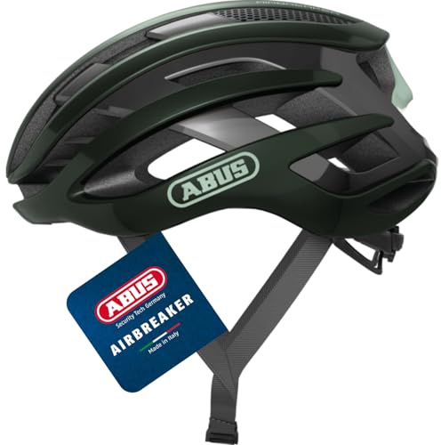 ABUS Rennradhelm AirBreaker - High-End Fahrradhelm für den professionellen Radsport - für Jugendliche und Erwachsene - Helm für Damen und Herren - Grün, Größe L