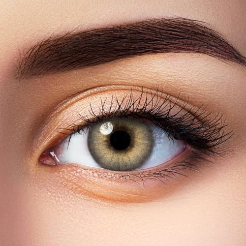 Aricona Farbige Kontaktlinsen mit Stärke, Grau, -2,25 Dioptrien, Brillante Augenfarbe & klare Sicht mit den natürlichen Farblinsen für Brillenträger mit Premium Hydrogel