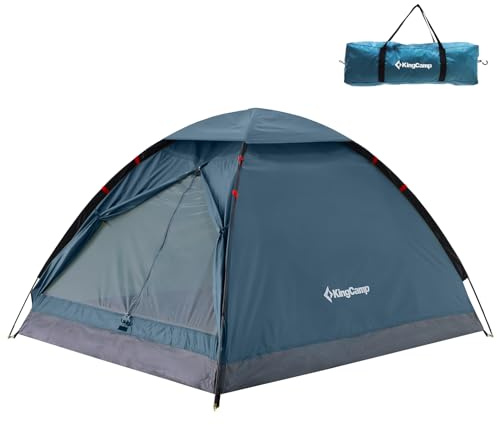 KingCamp Ultraleicht Camping Zelt MONDOME II für 2 Personen - Wasserdichtes Zelt, Kompakt und Rucksack-freundlich - Ideales Zelt für Camping, Trekking und Outdoor-Aktivitäten,Blau