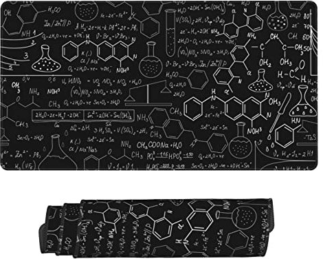 ESASAM Mauspad mit abstrakter Wissenschaft, Chemie, extragroß, 40,6 x 74,9 cm, Gaming-Schreibtischunterlage für Büro und Reisen