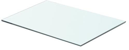 Gecheer Regalboden Glas Transparent 50 cm x 30 cm Glasregal Wandregal für Badezimmer Glasablage Glasregalboden Badablage