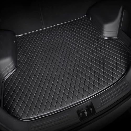 SZFCL Auto Leder Kofferraummatten für Mercedes Benz Glc Glc 300 Glc 200 Glc 250 Glc260 2015-2020, Cargo Teppich Kratzfest rutschfest Kofferraum Schutzmatten Zubehör,Black