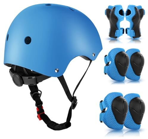 WayEee Kids Bike Helmet Age 4 Skateboard Helmet for 4-12 Years Boys Girls Adjustable Helmet Lightweight for BMX Cycling Bicycle Roller Scooter Skateboard Inline Skating