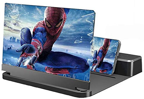 KFETCN Lente di ingrandimento, Schermo da 16/20/26/32 con Altoparlante Bluetooth, Lente di ingrandimento per Telefono Cellulare, Amplificatore per Schermo 3D HD Pieghevole per Film, Video, gioc