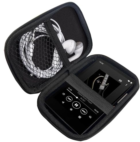 Blueshaweu MP3 Player Tasche Kompatibel für Sony Walkman NW-A306 – Schutzhülle mit Platz für Ohrhörer, USB-Kabel & Speicherkarte – Kompatibel mit Sony Walkman NW-A306 (schwarz)