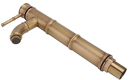 Artibetter 1pièce Robinet De Salle De Bains Doré Mitigeur Eau Chaude Et Froide Robinet De Cuisine Vintage Cuivre Avec Design Élégant Pour Évier à Usage Domestique