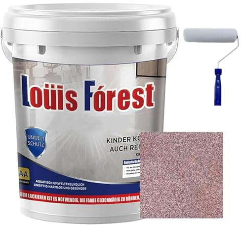 ZZLMDZ Vernice epossidica colorata sabbia per pavimenti, Louis Forest, vernice epossidica colorata per pavimenti, autolivellante, per garage, per cemento, piastrelle e marmo (rosa, 1000 g)