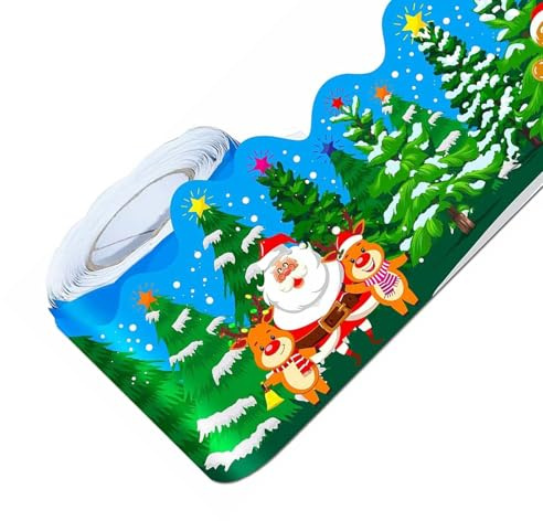 YiNLuax 18 m Pinnwand-Bordüre, Weihnachtsmotiv, Bordüre, Wand für Schule, Büro, Whiteboard, Kreidetafel