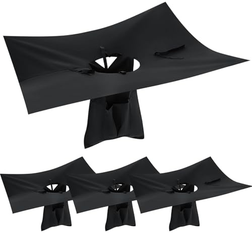 VIHOSE 4 Pack Storm Drain Filter 48 x 48 x 22 Catch Basin Insert Witches Hat Storm Drain Cover Oil and Sediment Guard with 4 Straps for Parking Lot Street Construction Site Industrial Plant
