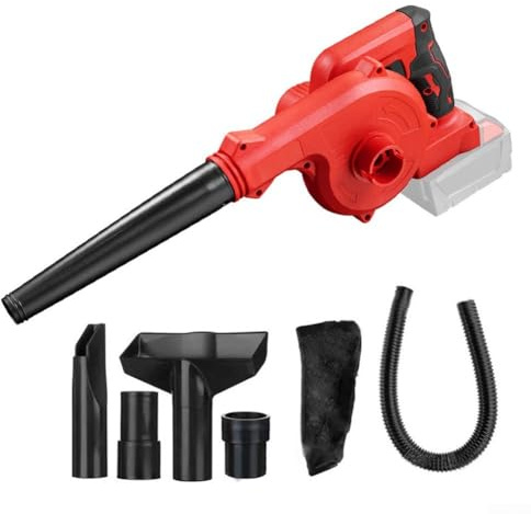 Aprilsunnyzone Aspirateur électrique sans fil 18 V avec double fonction pour enlever la poussière et les feuilles de jardin avec design léger et moteur puissant