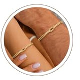 ZHESHY Armband Damen Gold Knoten Armbänder Set Freundschaftsarmbänder | 14K Vergoldet Silber Armkette,Verstellbare Stapelbare Herz Goldene Partner Armbander Bracelet,Geschenk Schmuck Frau Frauen