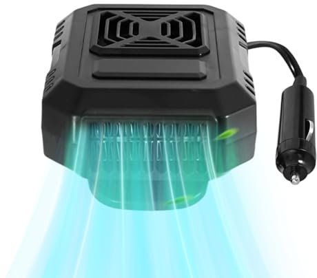 CarHeater - Descongelador giratorio de 360 grados, calentador automático portátil | 150 W de calentamiento rápido para coche, accesorio compacto de invierno para parabrisas con niebla, mañana, viajes