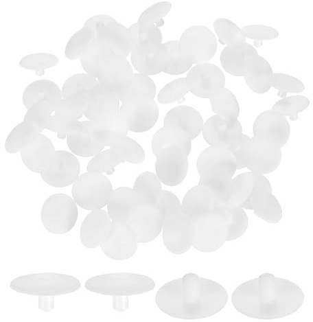 sourcing map 250Pcs 3x13mm Plastic Hole Plugs, Round Screw Cap Cover, Panel Drill Hole Plugs for Furniture Cabinet Cupboard Shelves Fencing Post Pipe Insert End Caps, White